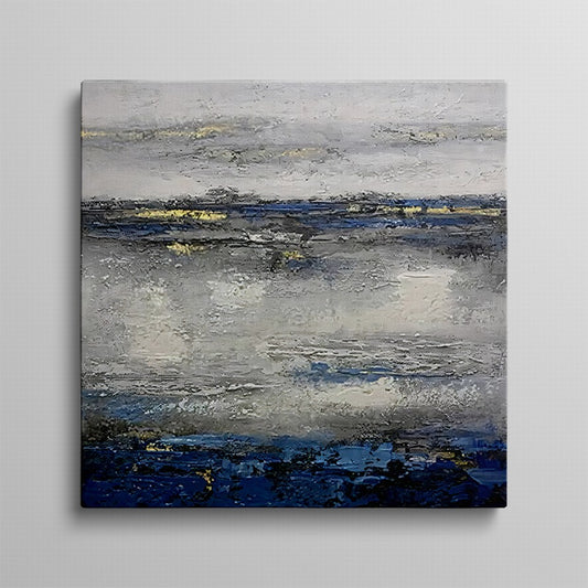 Grey Waters Abstract Oil Painting