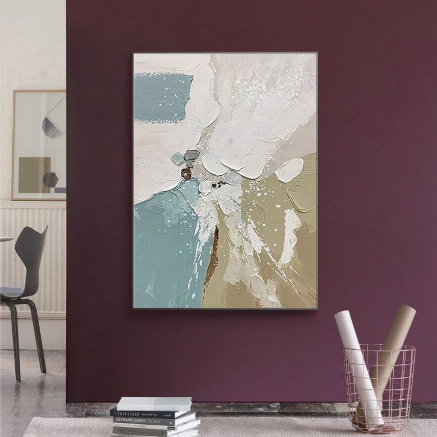 Touch of Earthy Tones Waves Abstract Canvas