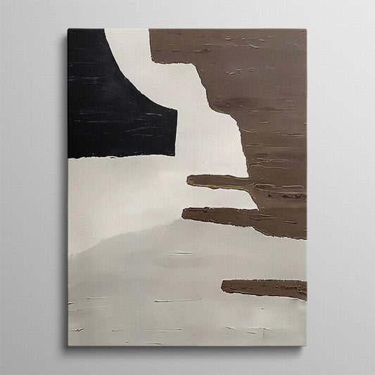 Black, Brown, Cream Oil Canvas