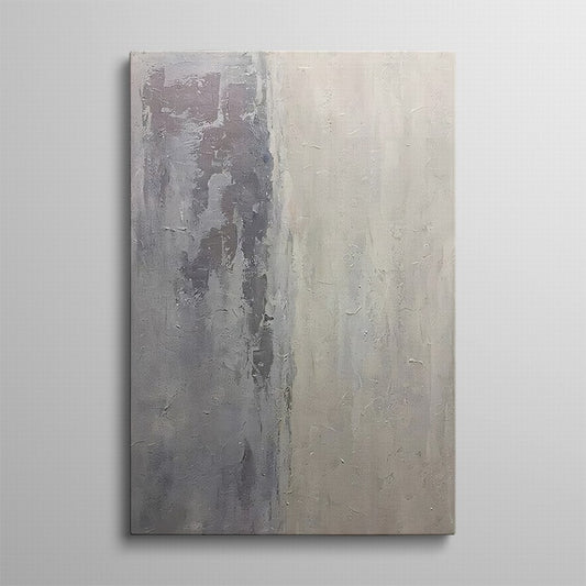 Beige Tone Ocean Waves Abstract Canvas