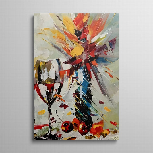 Flower Powerful Splash of Colors Asbtract Painting