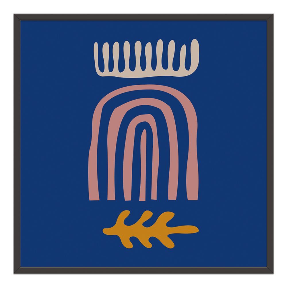 Klein Blue Art Curve-Vave Shape Prints