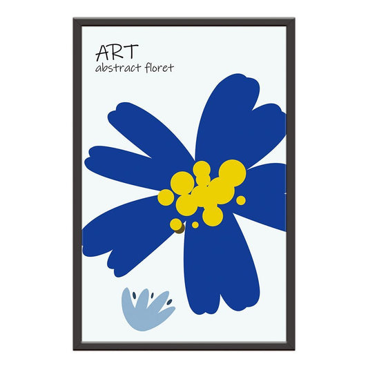 Klein Blue Art Flower Dotted Yellow Prints
