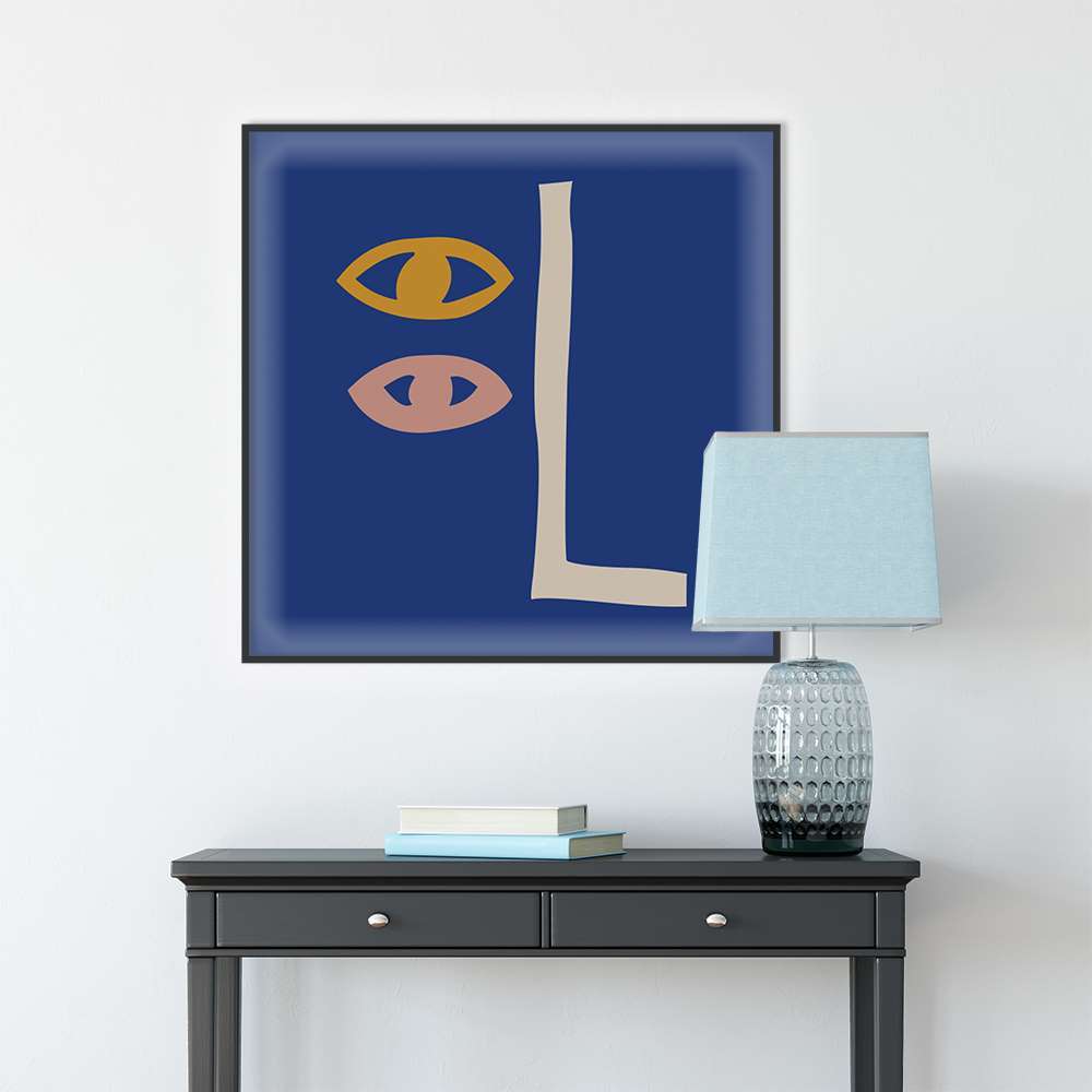 Klein Blue Art L' Shape  Prints