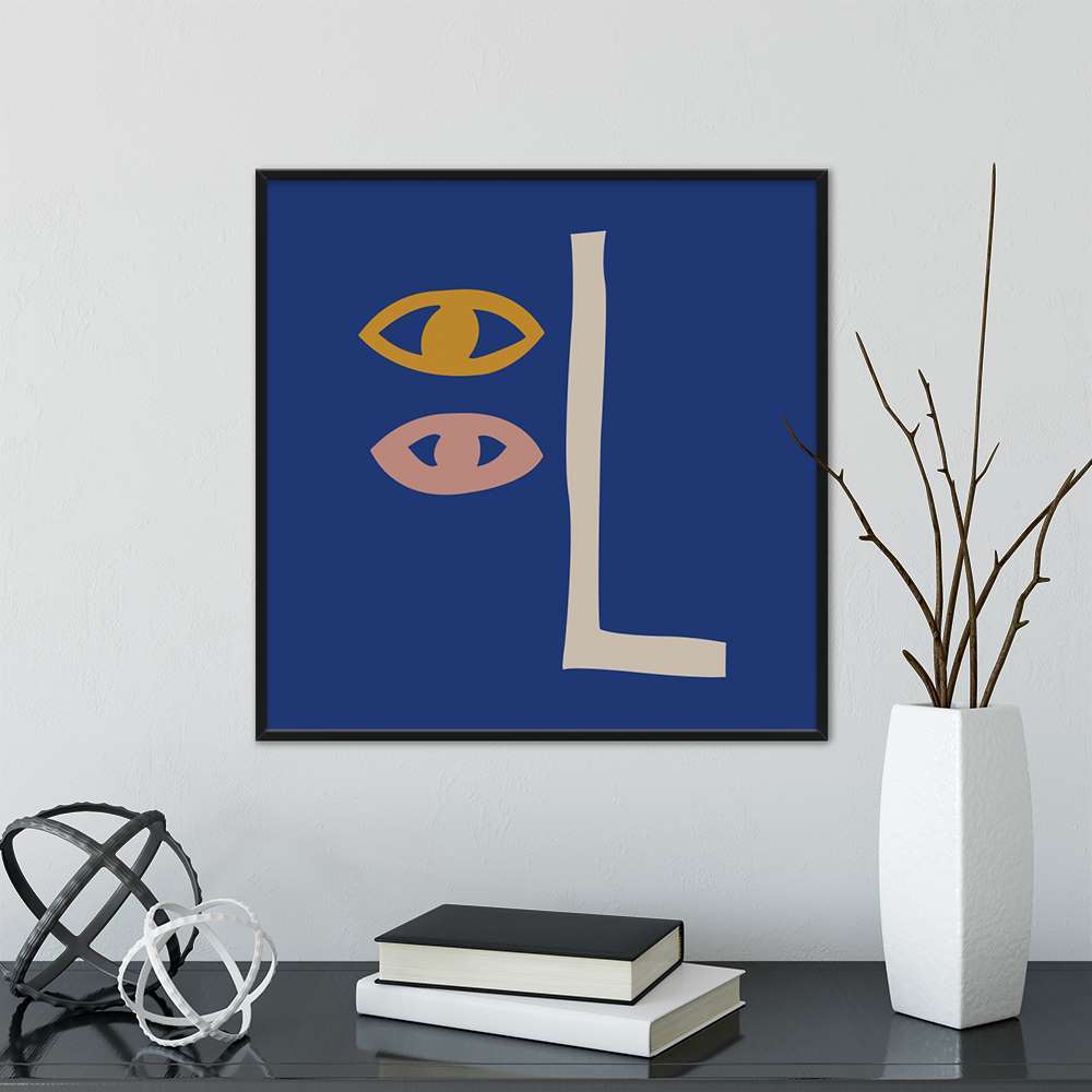 Klein Blue Art L' Shape  Prints