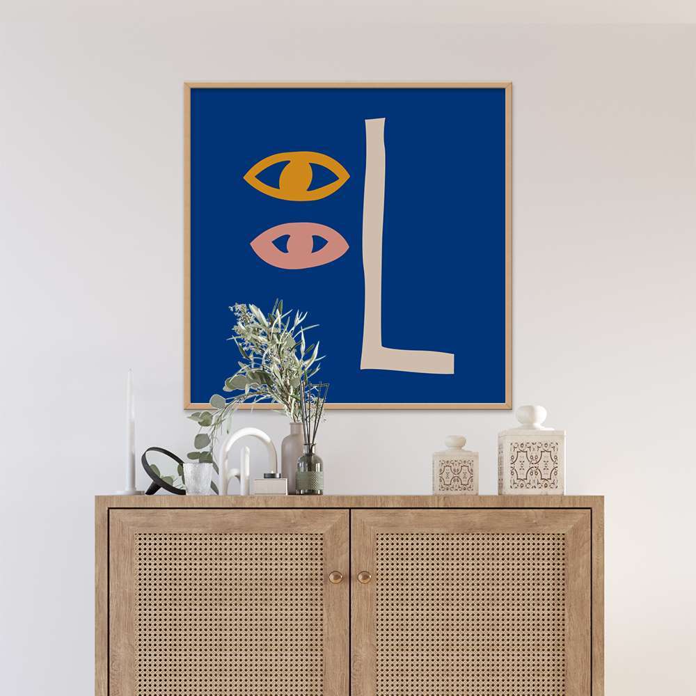 Klein Blue Art L' Shape  Prints