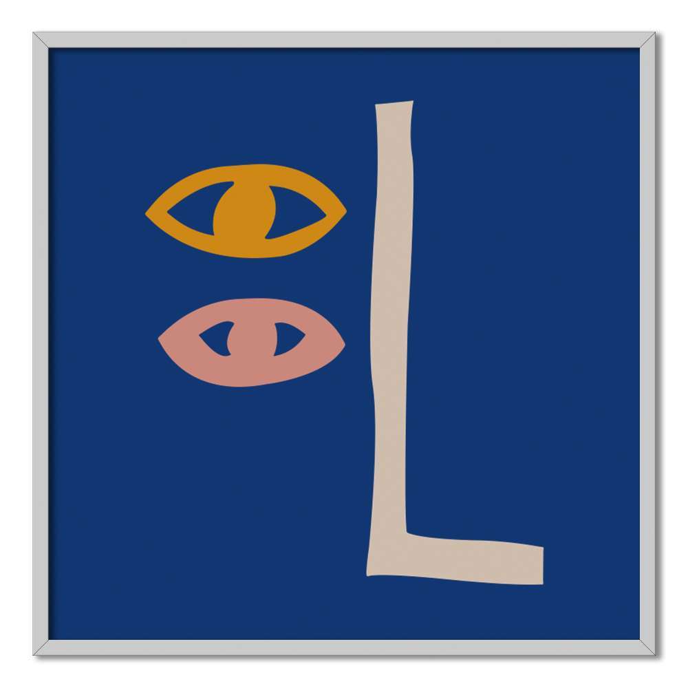 Klein Blue Art L' Shape  Prints