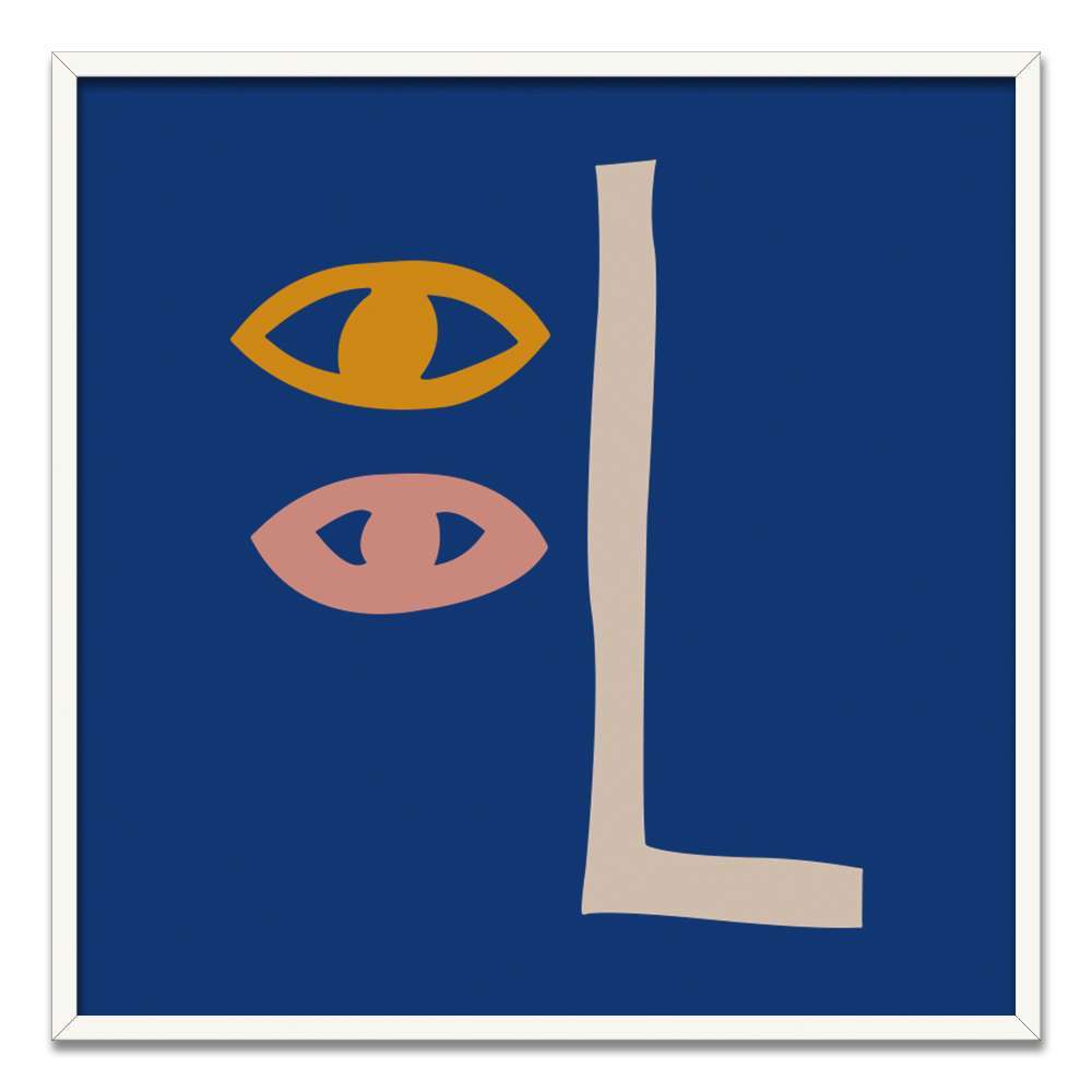 Klein Blue Art L' Shape  Prints