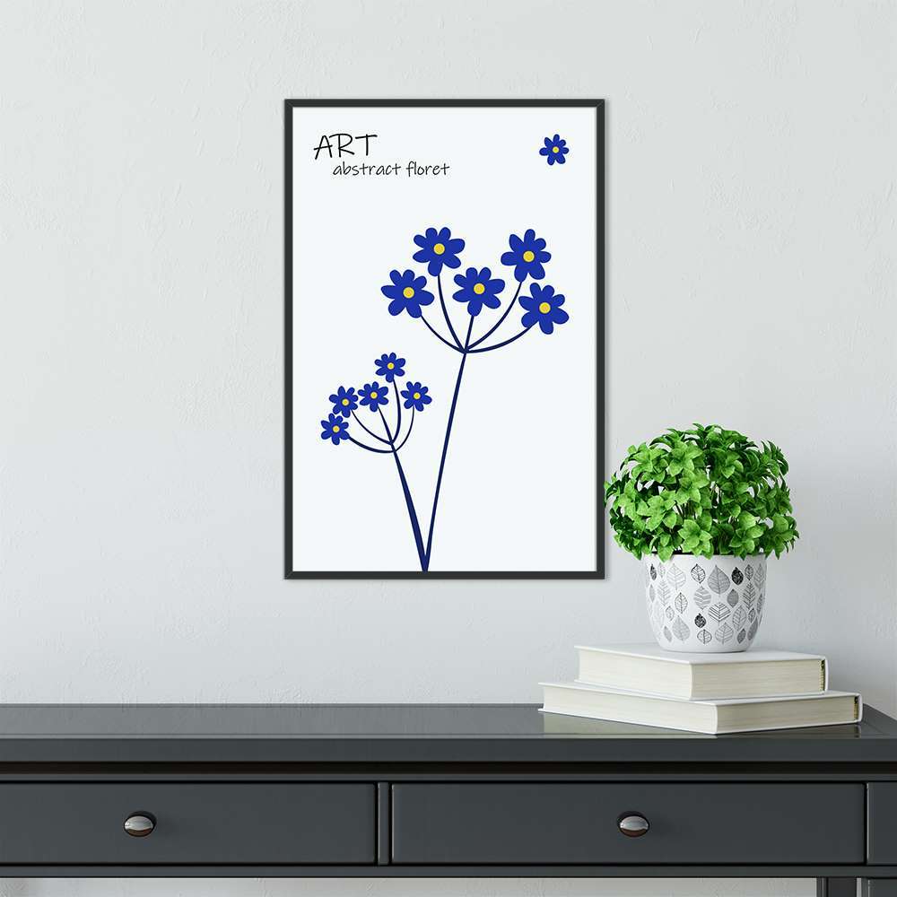 Klein Blue Art Blue Flowers Prints