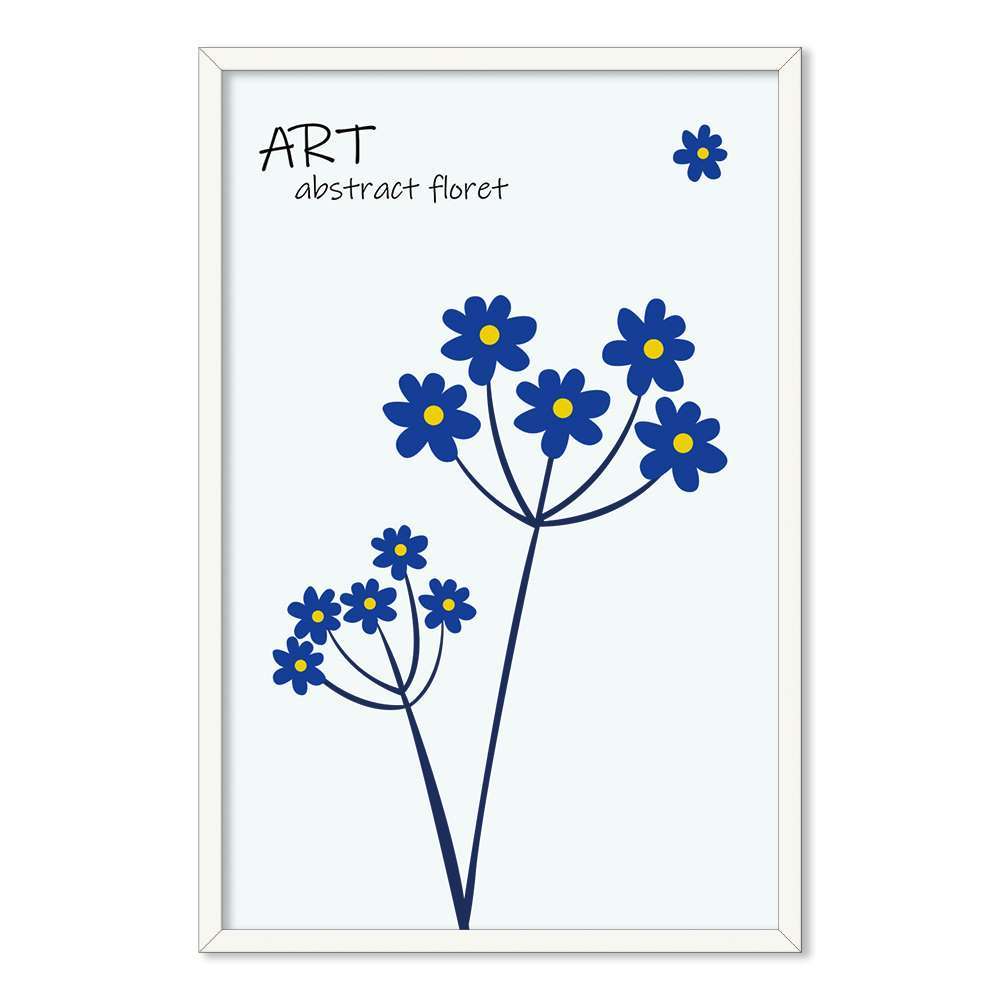 Klein Blue Art Blue Flowers Prints